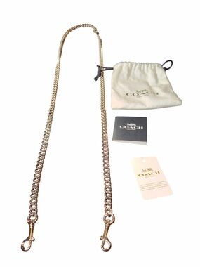 Coach Metallic Gold Chain Strap NWT
